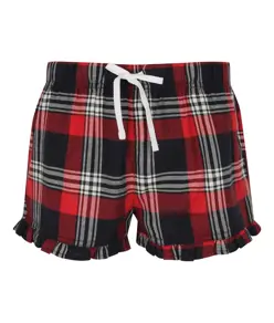 Pantaloncini tartan con volant donna SF
