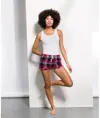 Pantaloncini tartan con volant donna SF