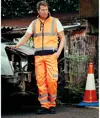 Pantaloni cargo alta visibilità in policotone con tasche per ginocchiere (HV018T/3M) YOKO