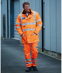 Pantaloni cargo alta visibilità in policotone con tasche per ginocchiere (HV018T/3M) YOKO