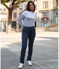 Pantaloni chino stretch da donna Front Row