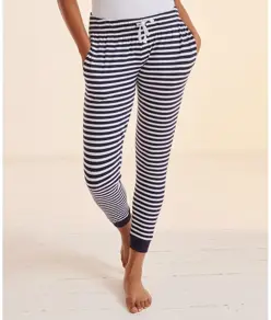 Pantaloni da casa con risvolto da donna SF