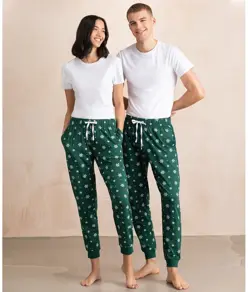 Pantaloni da casa con risvolto da donna SF
