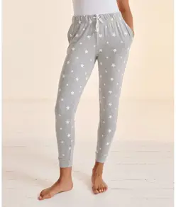 Pantaloni da casa con risvolto da donna SF