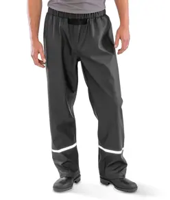 Pantaloni impermeabili in PU Prism con bande riflettenti e supporto riciclato Result Recycled