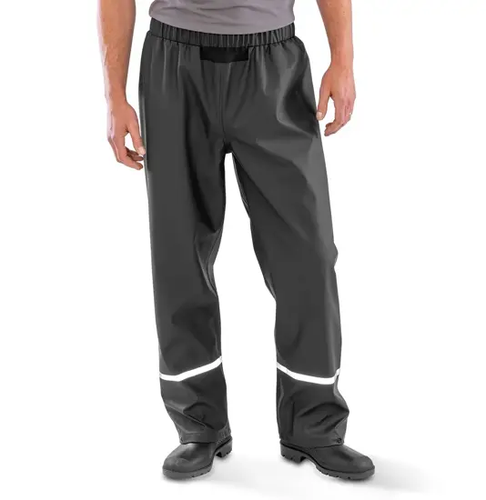 Pantaloni impermeabili in PU Prism con bande riflettenti e supporto riciclato Result Recycled