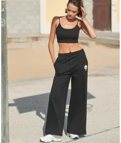 Pantaloni jogger a gamba larga sostenibili da donna SF