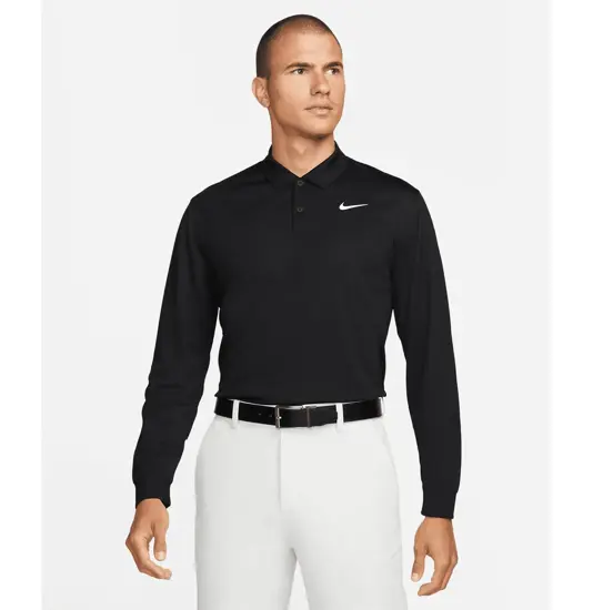 Polo a maniche lunghe in tinta unita Nike Dri-FIT Victory Nike