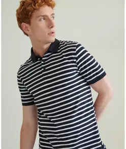 Polo a righe in jersey Front Row