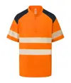 Polo alta visibilità con colletto alla coreana e zip (HVJ230) YOKO