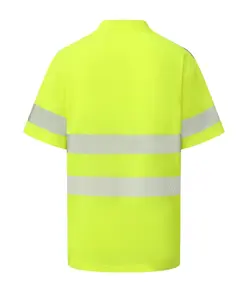 Polo alta visibilità con colletto alla coreana e zip (HVJ230) YOKO