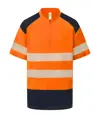 Polo alta visibilità con colletto alla coreana e zip (HVJ230) YOKO