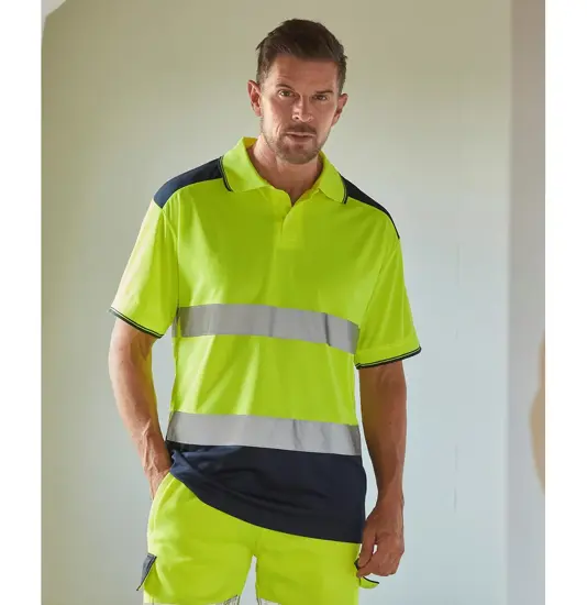 Polo bicolore alta visibilità (HVJ220) YOKO