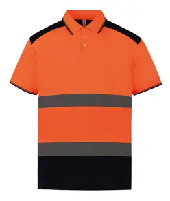 Polo bicolore alta visibilità (HVJ220) YOKO