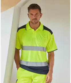 Polo bicolore alta visibilità (HVJ220) YOKO