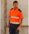 Polo bicolore alta visibilità (HVJ220) YOKO