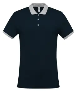 Polo bicolore in piqué Kariban