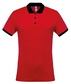 Polo bicolore in piqué Kariban