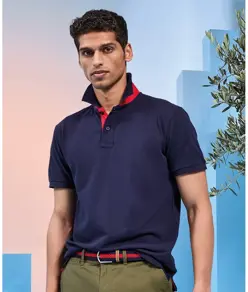 Polo bicolore uomo vestibilità classica Asquith & Fox