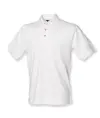 Polo classica in piqué di cotone con collo alla coreana Henbury