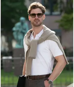 Polo con scollo a V stretch deluxe Harvard Nimbus