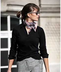 Polo deluxe a maniche lunghe donna Carlington Nimbus