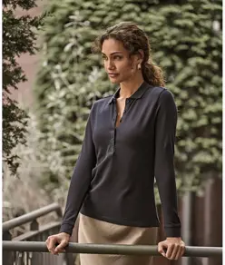 Polo donna di lusso elasticizzata a maniche lunghe (146) Tee Jays