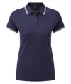 Polo donna vestibilità classica con profilo a contrasto Asquith & Fox