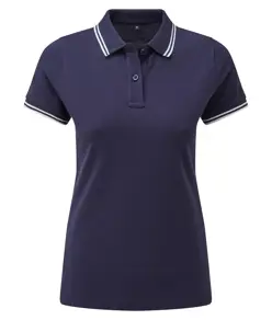 Polo donna vestibilità classica con profilo a contrasto Asquith & Fox