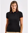 Polo donna vestibilità classica con profilo a contrasto Asquith & Fox