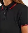 Polo donna vestibilità classica con profilo a contrasto Asquith & Fox