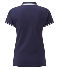 Polo donna vestibilità classica con profilo a contrasto Asquith & Fox