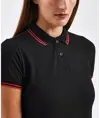 Polo donna vestibilità classica con profilo a contrasto Asquith & Fox