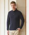 Polo in cotone a manica lunga Henbury