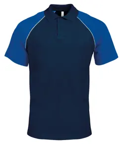 Polo stile baseball a contrasto Kariban