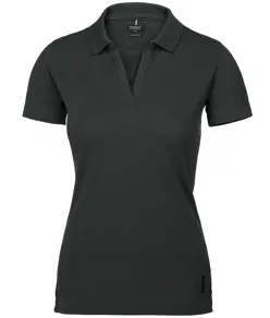 Polo stretch di lusso con scollo a V donna Harvard Nimbus