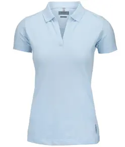 Polo stretch di lusso con scollo a V donna Harvard Nimbus