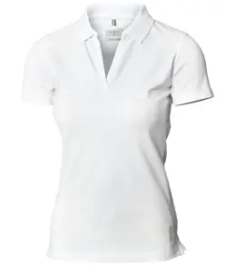 Polo stretch di lusso con scollo a V donna Harvard Nimbus