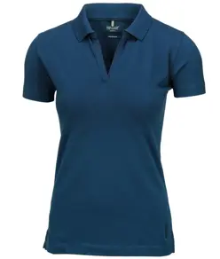 Polo stretch di lusso con scollo a V donna Harvard Nimbus