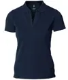 Polo stretch di lusso con scollo a V donna Harvard Nimbus