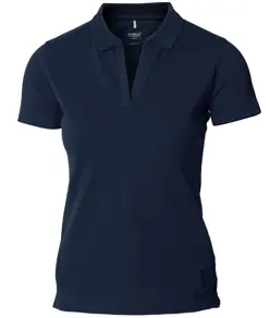 Polo stretch di lusso con scollo a V donna Harvard Nimbus