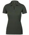 Polo stretch di lusso con scollo a V donna Harvard Nimbus
