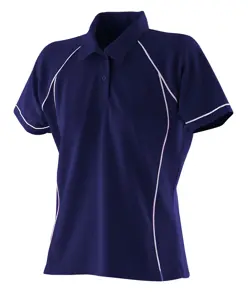 Polo tecnica da donna con piping Finden & Hales