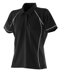 Polo tecnica da donna con piping Finden & Hales