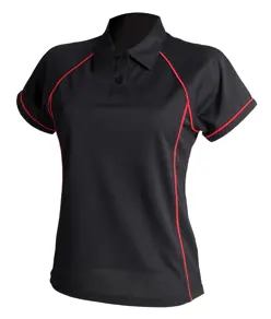Polo tecnica da donna con piping Finden & Hales