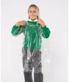 Poncho di emergenza in plastica con cappuccio per bambini Home & Living