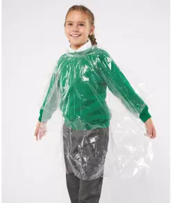 Poncho di emergenza in plastica con cappuccio per bambini Home & Living
