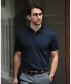 Princeton - Polo stretch deluxe collo cutaway Nimbus