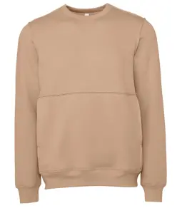 Pullover girocollo unisex con cuciture a taglio vivo Bella Canvas