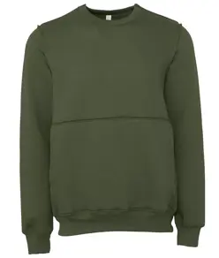 Pullover girocollo unisex con cuciture a taglio vivo Bella Canvas